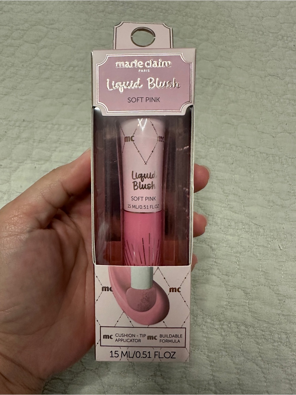 Soft Pink Liquid Blush — Buildable Cushion Applicator